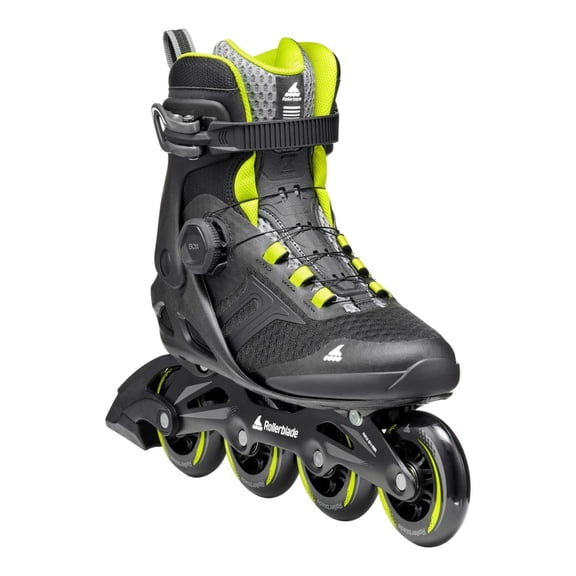 ROLLERBLADE Macroblade 84 Boa, Color: Black/Lime, Size: 12/12.5 (073706001A1-12/12.5)