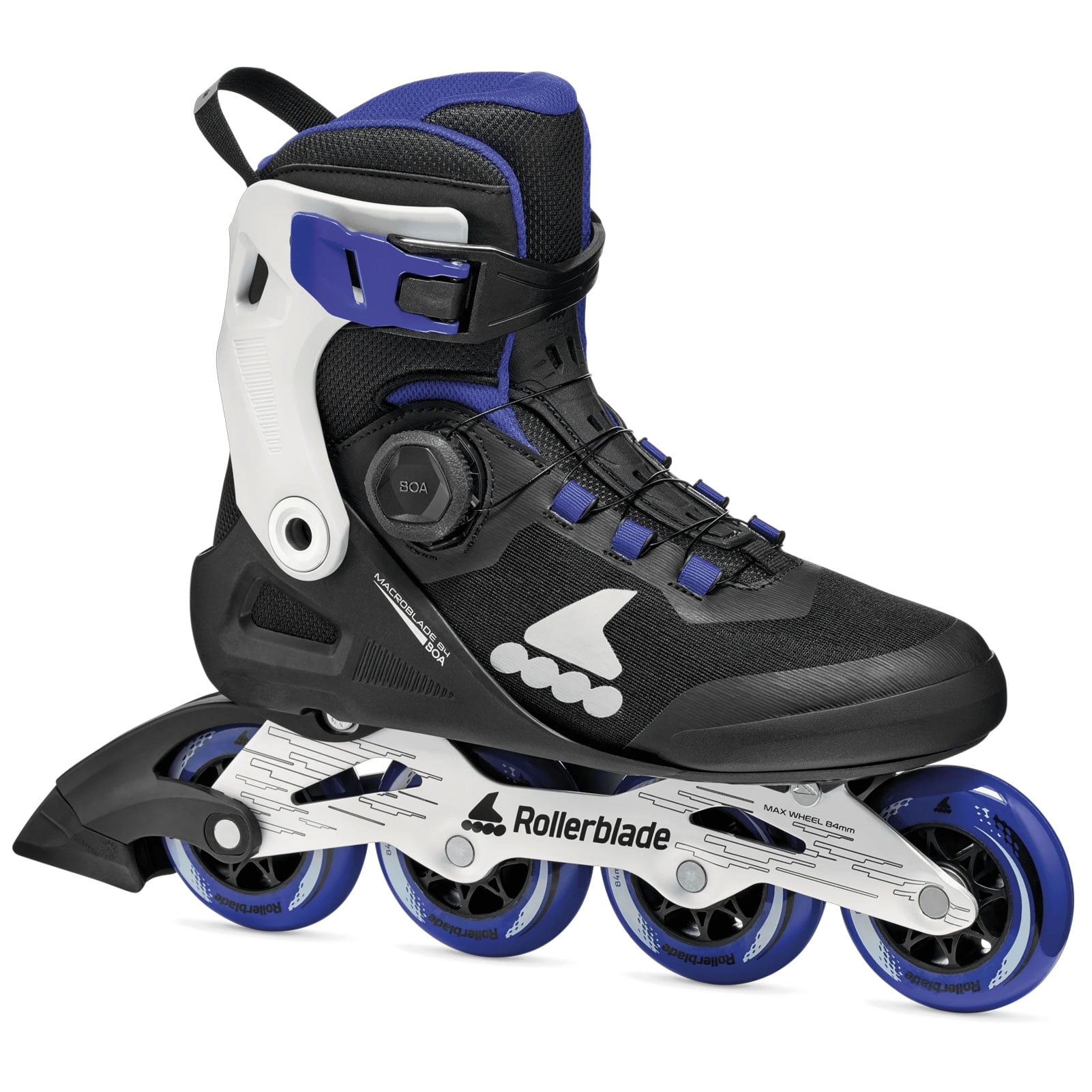 ROLLERBLADE Men's Macroblade 84 BOA Inline Skates, Color: Black/Blue/Bone White, Size: 10/10.5