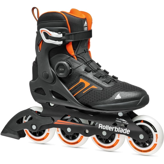 ROLLERBLADE Men's Macroblade 90 BOA Black/Orange Skates, Size: 7