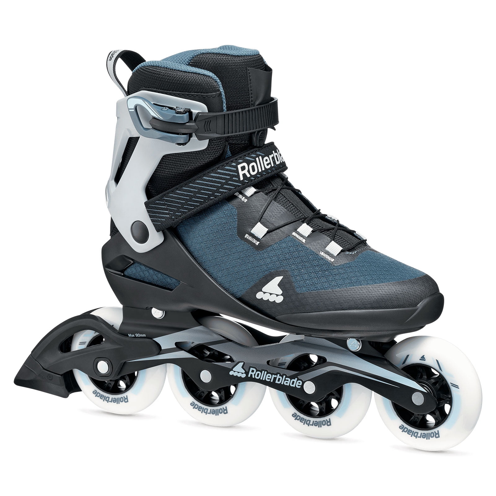 ROLLERBLADE Men's Macroblade 90 Skates, Color: Black/Steel Blue, Size: 12/12.5