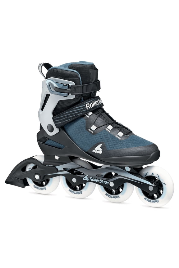 Men's Macroblade 90 Skates, Color: Black/Steel Blue, Size: 7/7.5
