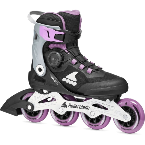 ROLLERBLADE Women's Macroblade 84 BOA Black/Lavender/Blue Star Inline Skates, Size: 7/7.5