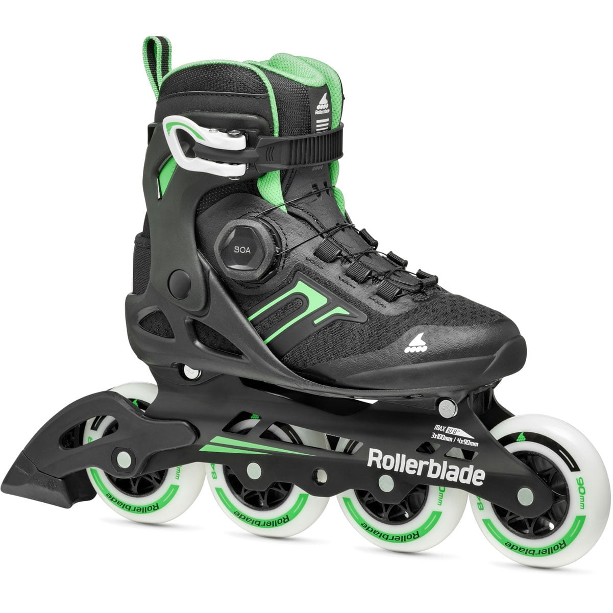 ROLLERBLADE Women's Macroblade 90 BOA Black/Mint Skates, Size: 7