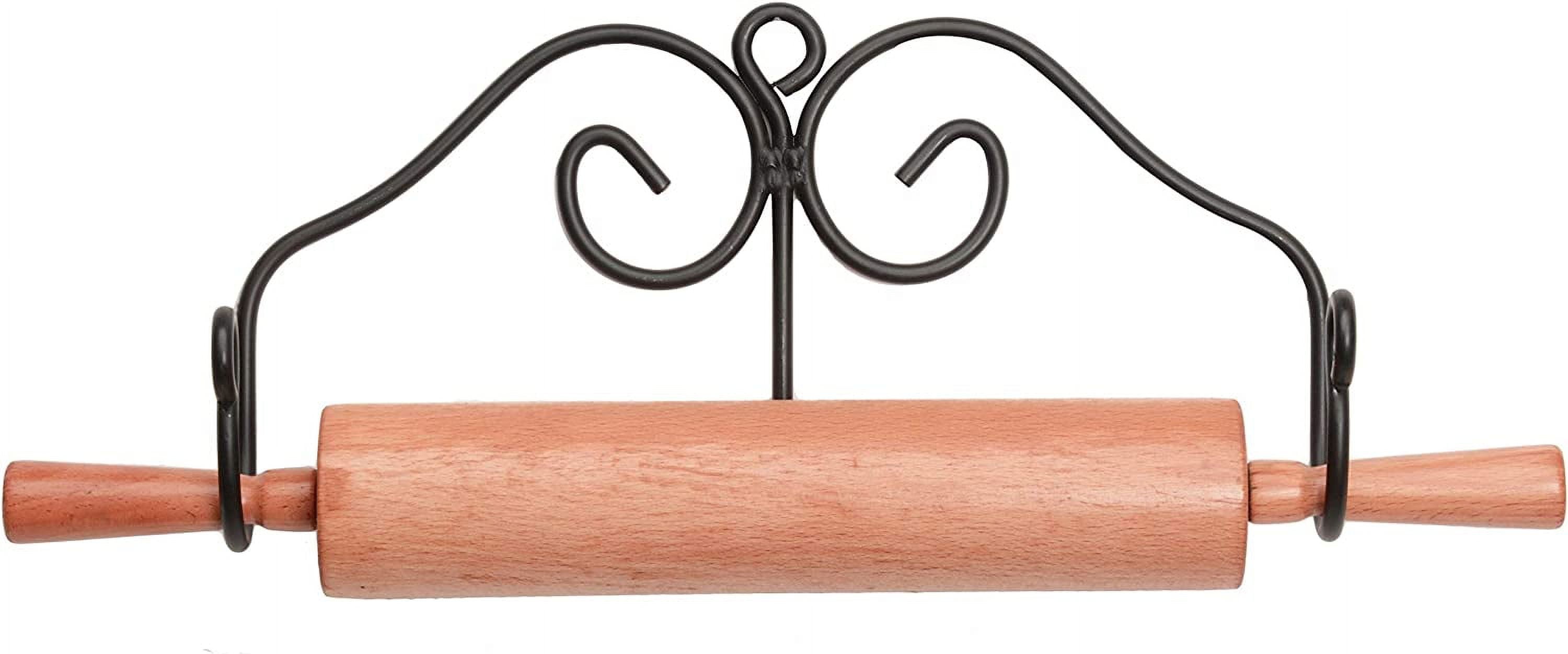 ROLLING PIN RACK Hand Heavy Duty Wrought Iron Amish Blacksmith
