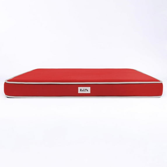 ROLLOA Cooling Gel Memory Foam Orthopedic Pet Bed with Washable Cover-Large-Red