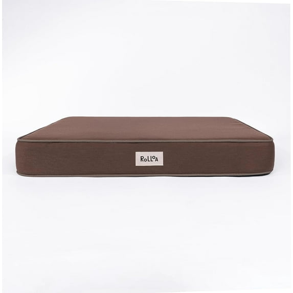 ROLLOA Cooling Gel Memory Foam Orthopedic Pet Bed with Washable Cover-Medium-Brown