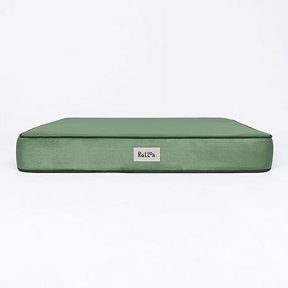 ROLLOA Cooling Gel Memory Foam Orthopedic Pet Bed with Washable Cover-Medium-Green