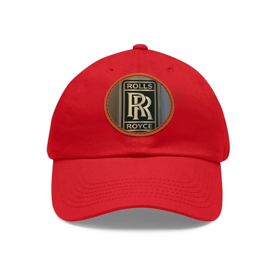 ROLLS ROYCE Dad Hat with Leather Patch (Round)