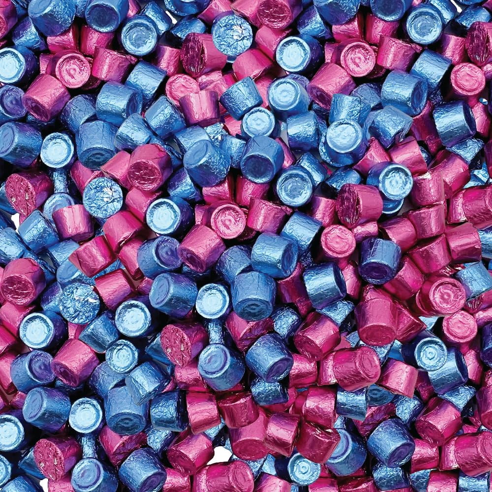ROLO Milk Chocolate Creamy Caramels Light Blue and Pink Foil, Gender Reveal Candy Mix, Bulk Pack 2 Pounds (About 150 Count)