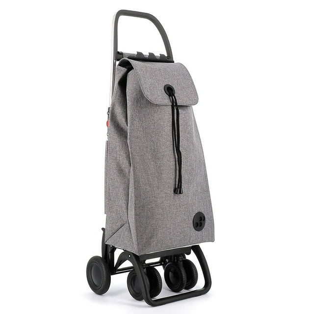 ROLSER I-Max Tweed 4 Wheel 2 Swivelling Foldable Shopping Trolley - Gray