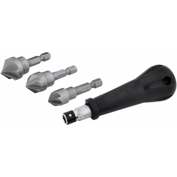 ROLSON TOOLS - 12mm, 16mm, 19mm Hand Countersink Set, 4 Piece