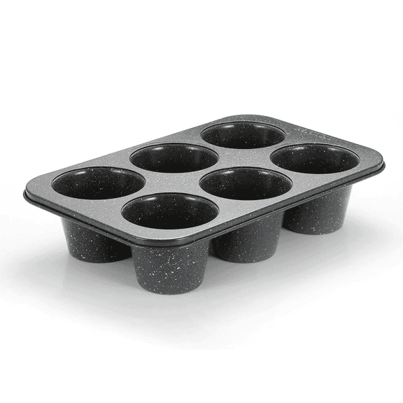 ROLUXENTIA 6-Cavity Popover Pan, Non-Stick Stainless Steel Baking Tray for Muffins, Cupcakes and Breads