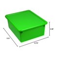 thumbnail image 1 of ROM16005-2 Stowaway Plastic 5-Inch Letter Box with Lid, Green, Pack of 2, 1 of 2