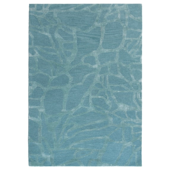 Roma Shapes Ice Rug-Color:Blue,Size:66"Lx42"Wx0.625"H