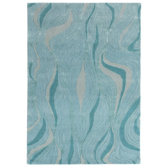 ROMA 9305/04 STREAM TEAL - 5'X8' Area Rug by Trans-Ocean