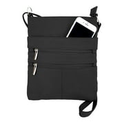 ROMA LEATHERS Mini Body Five Compartments Black Purse Bag RM011-BK