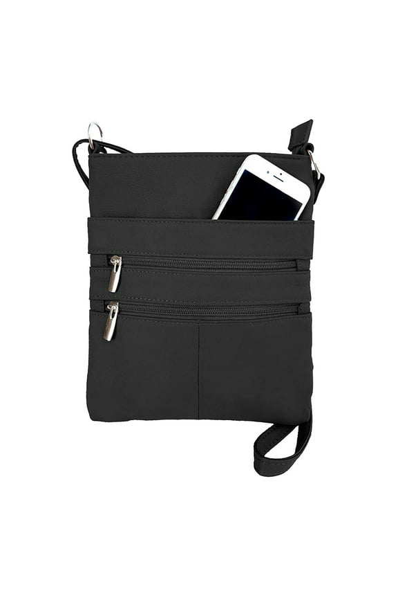 Mini Body Five Compartments Black Purse Bag (RM011-BK)