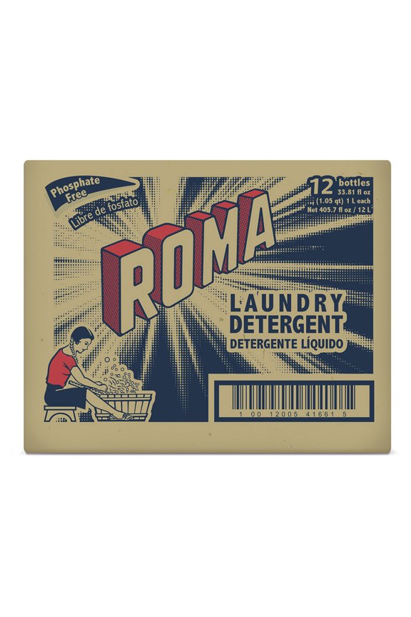 Liquid Detergent Box (Contains 12 Bottles of 33.81 fl oz). It can be used wor washing clothes and cleaning floors, tiles and other surfaces.