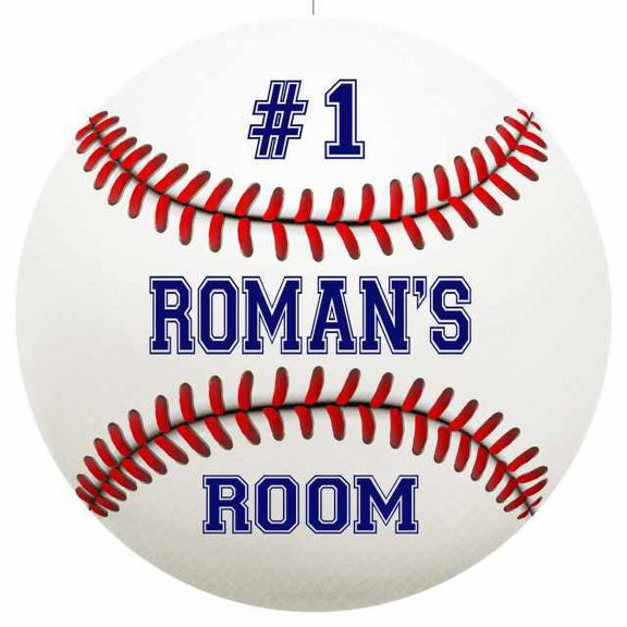 ROMAN'S Bedroom 14" Round Metal Sign Boys Room Wall Decor Gift 100140030210
