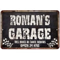thumbnail image 1 of ROMAN'S Garage Black Grunge Sign 12 x 18 Matte Finish Metal 112180005221, 1 of 1