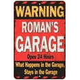 thumbnail image 1 of ROMAN'S Garage Warning Man Cave Wall Decor 12x18 Metal Sign 112180030478, 1 of 1