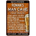 thumbnail image 1 of ROMAN'S Man Cave Rules Rusty Sign Garage Decor 8x12 108120051221, 1 of 1
