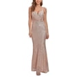 thumbnail image 1 of ROMANCE VICTORY Women's Sexy V-Neck Sleeveless Shinning Sequins Evening Mermaid Bridesmaid Bodycon Dress, 1 of 7