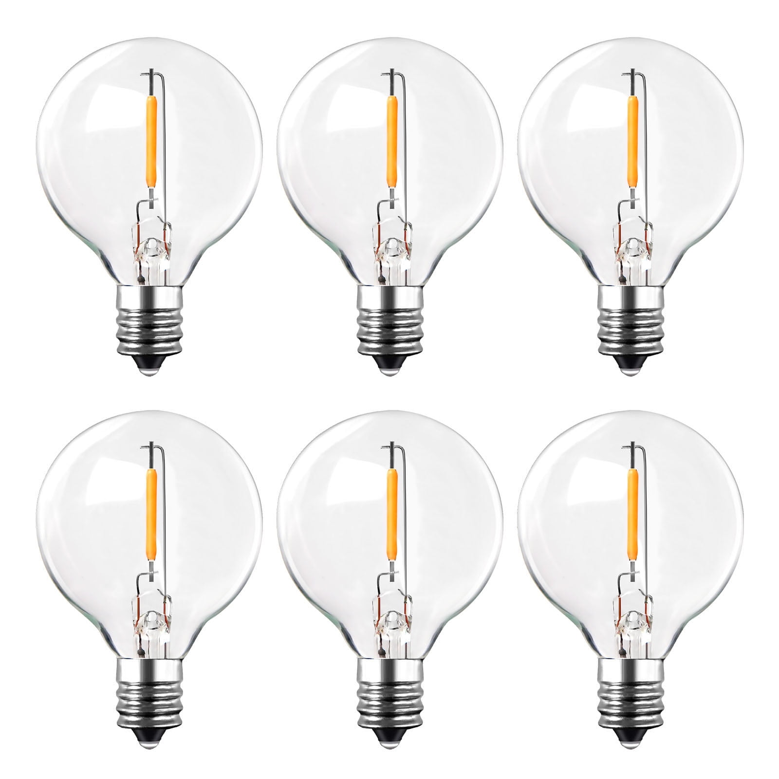 ROMANJOY G40 LED String Light Bulbs Replacement, 1W 2700K Warm White