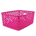 thumbnail image 1 of Romanoff Products ROM74007BN Small Woven Basket, Hot Pink - 3 Each - Pack of 3, 1 of 1