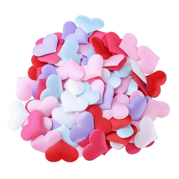 ROMANSENTIAL 100Pcs Party Table Confetti Heart Shaped Paper Cuttings for Valentine's Day Colored Paper