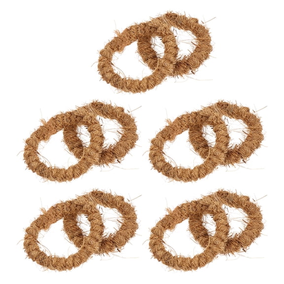 ROMANSENTIAL Home Decor Insulation Pads Creative Table Mats Wood Color 10pcs