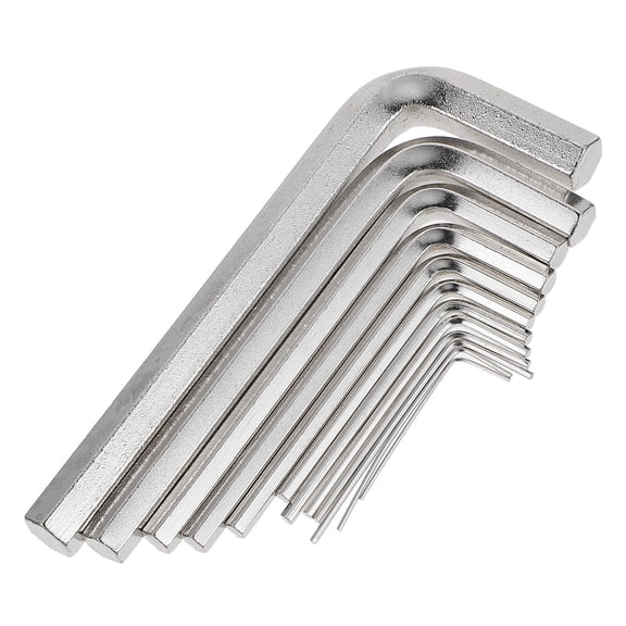 ROMANSENTIAL 12Pcs Inner Hexagon Wrench Carbon Steel L Shaped for Appliance Repair and Decoration 4.5x1.8in