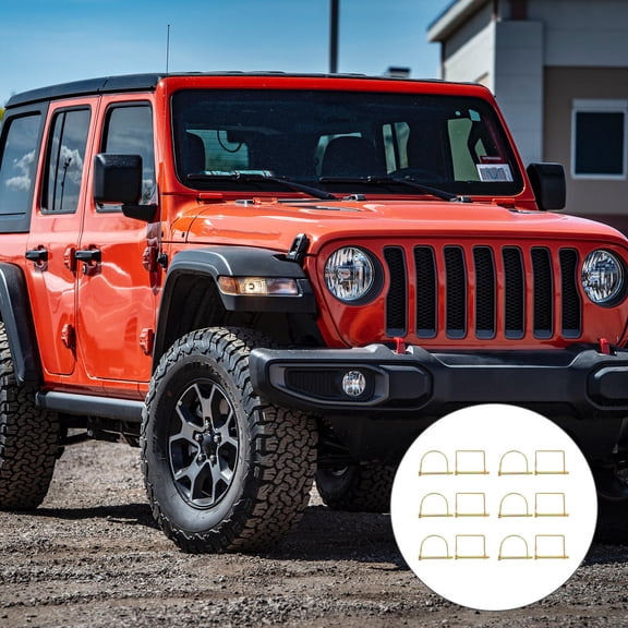 ROMANSENTIAL 12Pcs Set Galvanized Spring Steel Hitch Pin Heavy Duty Wire For Lawn Equipment