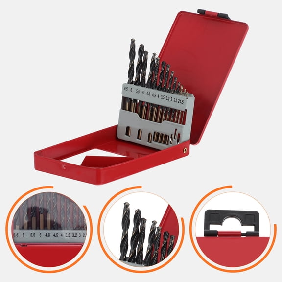 ROMANSENTIAL 13Pcs Drill Bits Steel Step Drill Bit Iron Copper Aluminum Mold Steel Stainless Steel Wood Plastic