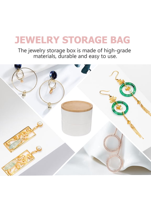 1Pc White Jewelry Storage Box Durable Container for Rings Bracelets Necklaces