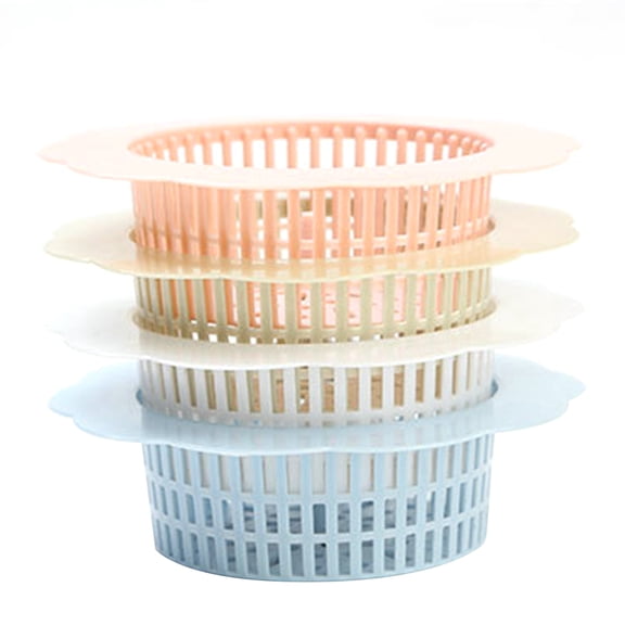 ROMANSENTIAL Flower Shaped Drain Catches Micro Perforated PP Plastic for Kitchens and Baths