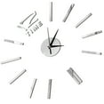 thumbnail image 1 of ROMANSENTIAL 1Pack Multifunctional Wall Mounted Clock Modern Silver Metal Acrylic For Kitchen And Dining Room 50x50cm, 1 of 7