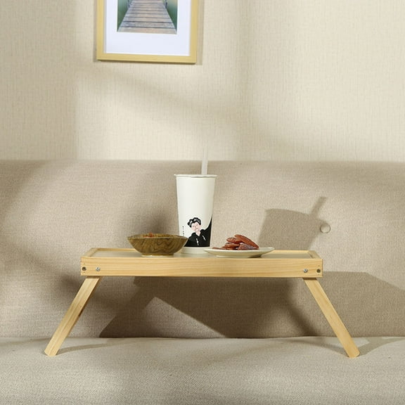 ROMANSENTIAL Back to School Small Foldable Table Laptop Table Beige 1PC