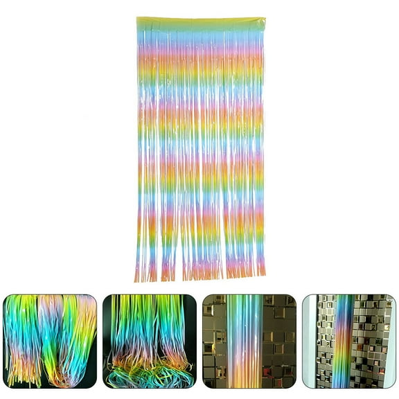 ROMANSENTIAL 1Pc Glitter String Curtain Panel for Parties and Festivals 200x100cm