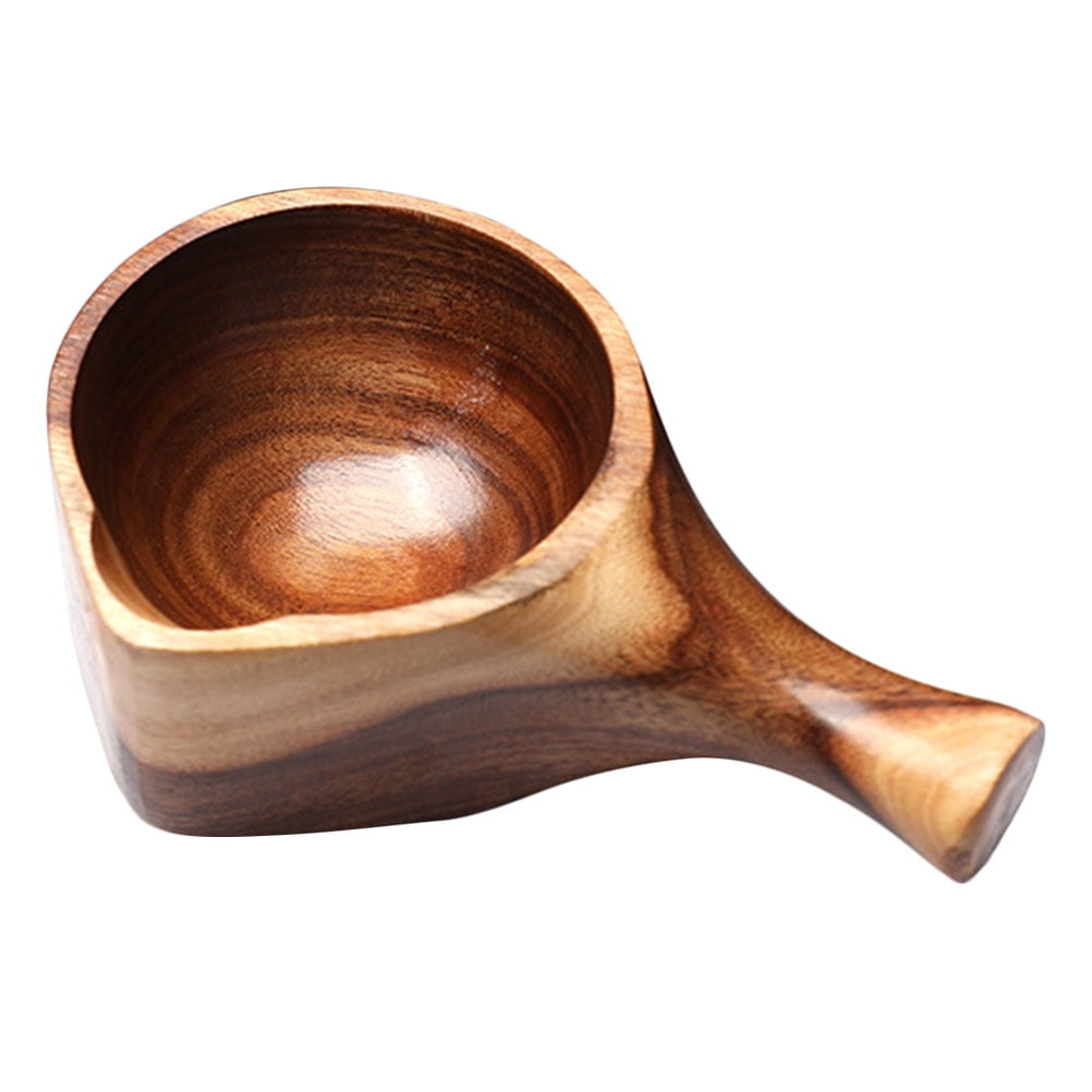 ROMANSENTIAL 1Pc Wood Tablespoon Brown Acacia Wood Soup Scoop for Catering Cooking Use