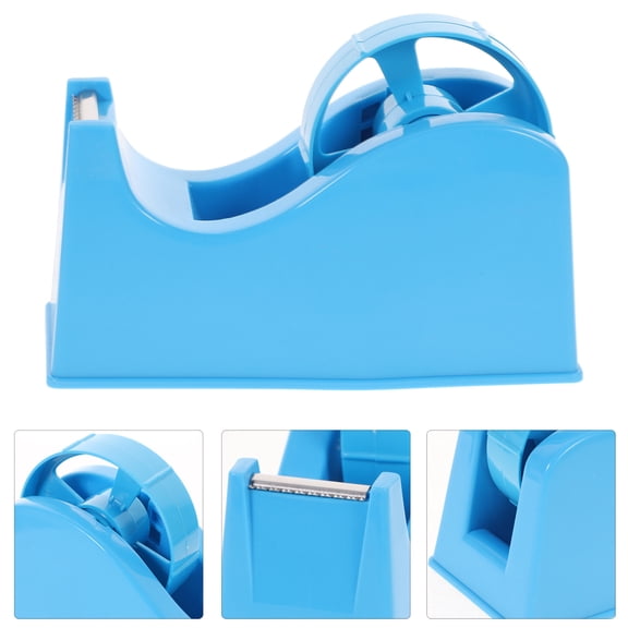 ROMANSENTIAL 1Pcs Blue Adhesive Tape Holder for Office Supplies and Packaging Tool in Craft Projects