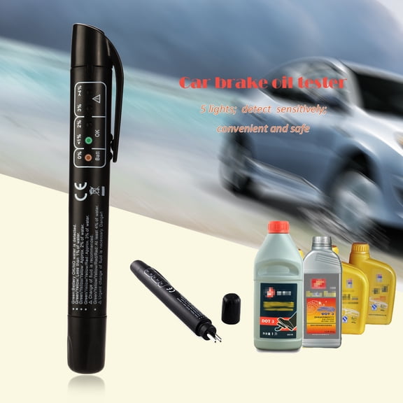 ROMANSENTIAL 1Pcs Brake Tester Tool with LED Indication for Car Owners in Black