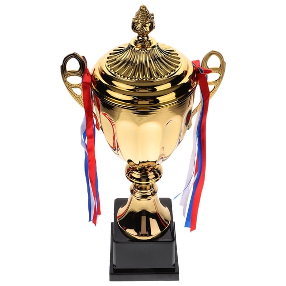 ROMANSENTIAL 1Pcs Metal Trophy for Display in Sports Competitions 14x14x45cm
