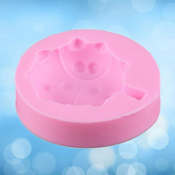 ROMANSENTIAL Pink Silicone Ladybird Baking Mould Non Stick Cake Chocolate Fondant Mold for DIY Crafts and Party