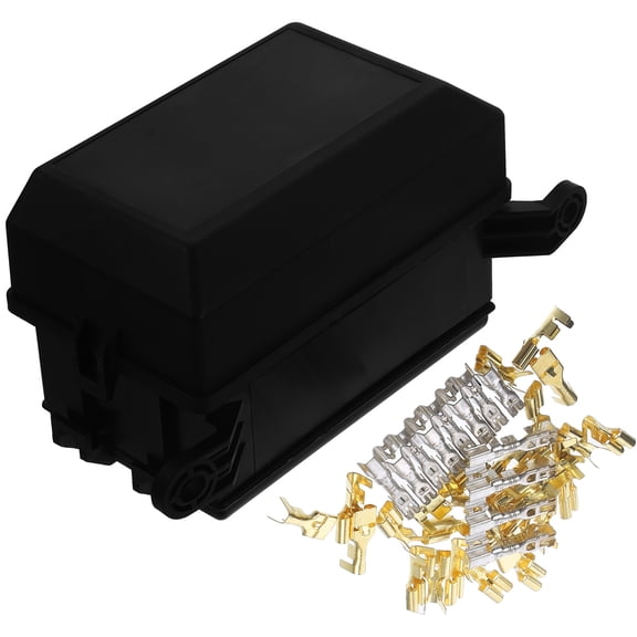 ROMANSENTIAL 1Pcs Rectangular Sturdy Design Fuse Relay Box with Metallic Pins for Vehicle Installation 5 x 3.8 x 2.9 Inch