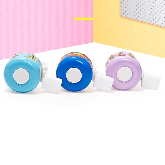 ROMANSENTIAL 1Set Bike Bell Cute Round Light Blue Plastic with Loud Sound for Cycling