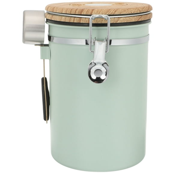 ROMANSENTIAL 1Set Coffee Bean Storage Jar Airtight Canister 18 8x12 5cm 1 8L Light Green For Households