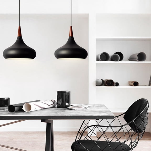 ROMANSENTIAL 1Set Northern European Rustic Black Ceiling Light for Bedroom Recyclable 11.8X11.8X5.9in