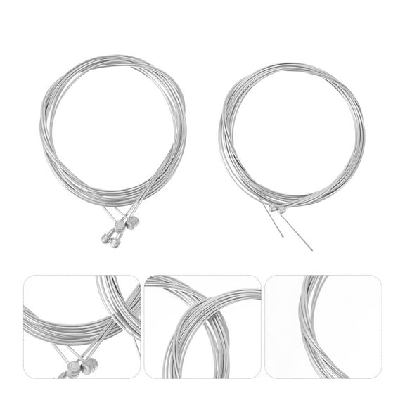 ROMANSENTIAL 1Set Orange PVC Coated Steel Wire Bike Brake Cable Kit for Mountain and Road Bikes Shifting and Braking