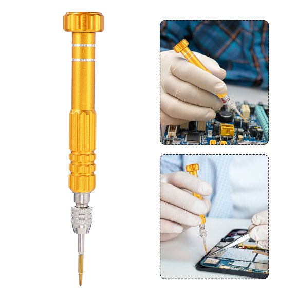 ROMANSENTIAL Precision Screwdriver Set, Golden Steel, Magnetic and Portable for Mobile Phone Repair